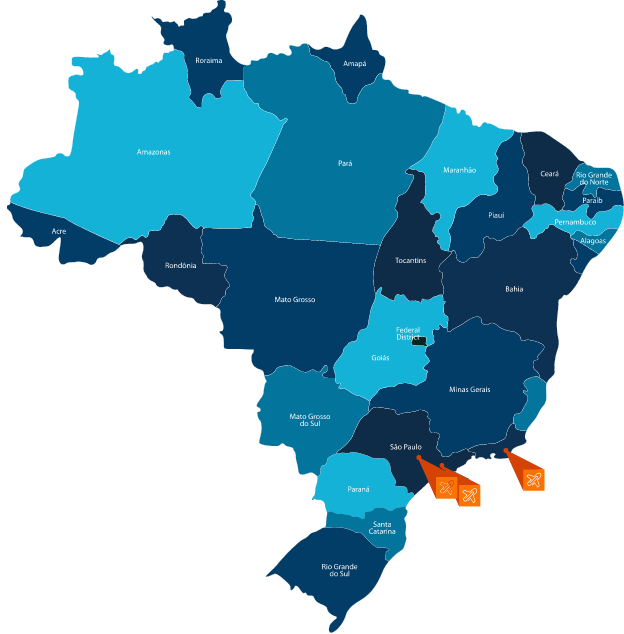 Atuação da Titanlog no Brasil